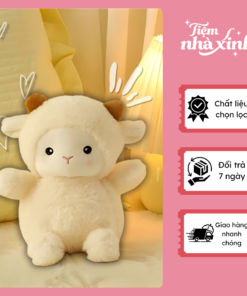 Sét Gấu Bông Cừu Trắng Thú Nhồi Bông Nhỏ Siêu Đáng Yêu Hàng Đẹp Loại 1